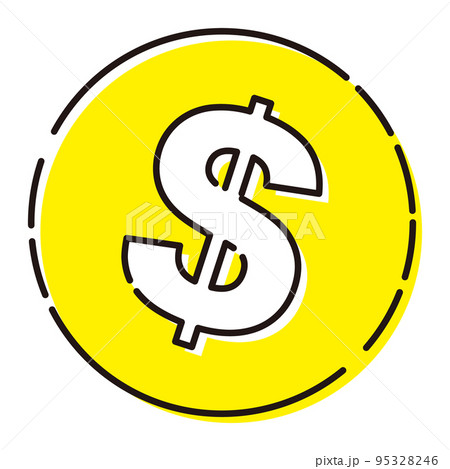 ドル($)通貨のイラスト ドル($)通貨のイラスト 95328246