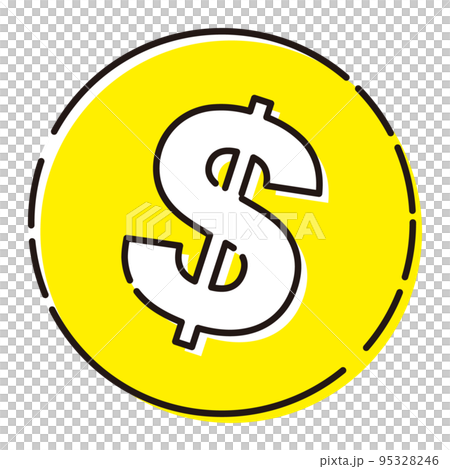 ドル($)通貨のイラスト ドル($)通貨のイラスト 95328246