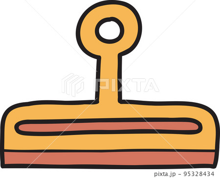 Hand Drawn binder clips illustration Hand Drawn binder clips illustration 95328434