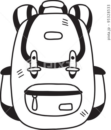 Hand Drawn backpack for students illustration 95328533
