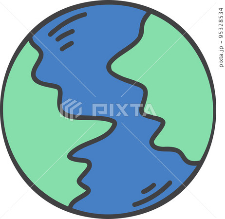 Hand Drawn cute world illustration 95328534