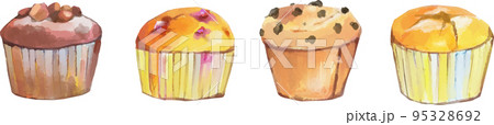マフィンのベクターイラストセット マフィンのベクターイラストセット 95328692