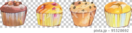 マフィンのベクターイラストセット マフィンのベクターイラストセット 95328692