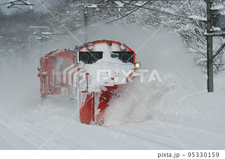 信越本線　妙高高原ー黒姫　JR東日本　DE15-2505（長野）　複線型　排雪列車　ラッセル 95330159
