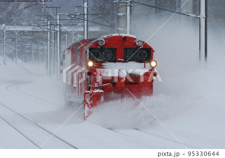 信越本線 黒姫ー妙高高原 JR東日本 DE15-2505(長野) 複線型 排雪列車 ラッセル 信越本線 黒姫ー妙高高原 JR東日本 DE15-2505(長野) 複線型 排雪列車 ラッセル 95330644