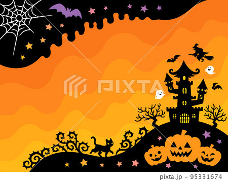 ポップなハロウィンのフレーム 95331674