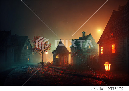 Spooky house or witch hut Spooky house or witch hut 95331704
