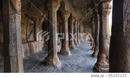 View Pancha Pandava Mandapa Pillars, Mahabalipuram, Tamilnadu, India View Pancha Pandava Mandapa Pillars, Mahabalipuram, Tamilnadu, India 95332125