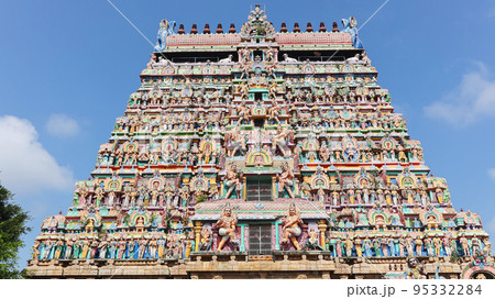 View of West Gopuram of Nataraja Temple, Chidambaram, Tamilnadu, India 95332284