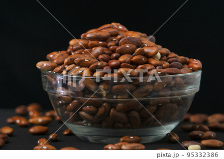 Red kidney beans, macro closeup,  Satara, Maharashtra, India 95332386