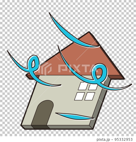 強風和房子 95332953