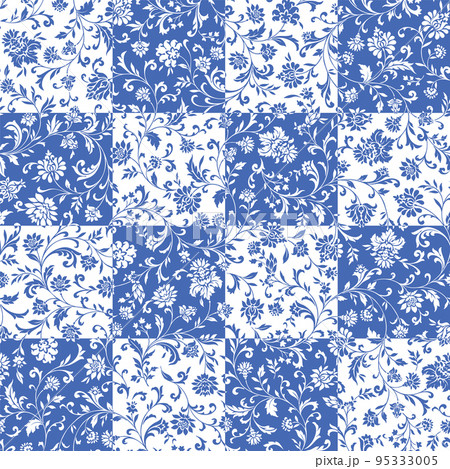 ベクター素材の更紗柄, 95333005