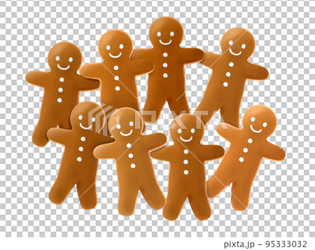用糖霜裝飾的薑餅人的插圖 用糖霜裝飾的薑餅人的插圖 95333032