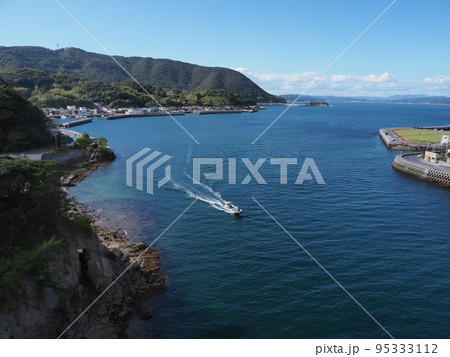 上関大橋から上関海峡を展望(山口県熊毛郡上関町) 95333112