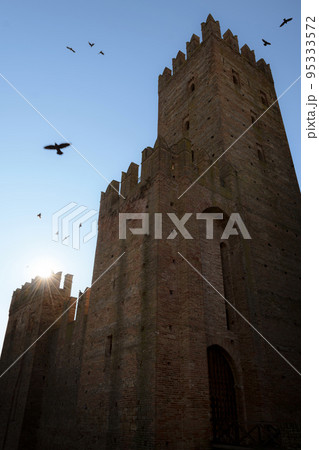 Medieval castle tower of CastellArquato, Italy Medieval castle tower of CastellArquato, Italy 95333572