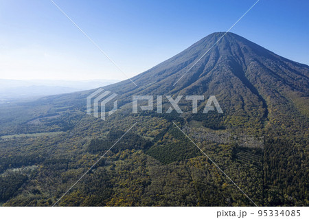 空から見た羊蹄山 空から見た羊蹄山 95334085