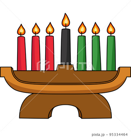 Kwanzaa Kinara Cartoon Colored Clipart  95334464