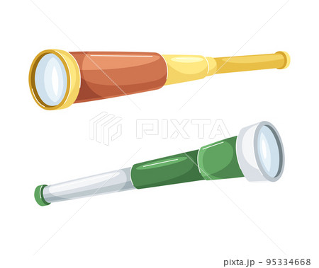 Monocular as Compact Refracting Telescope for Viewing Distant Object Vector Set 95334668