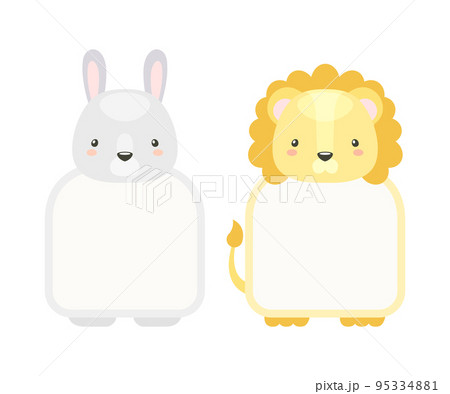 Frames with Animal Heads or Notebook Page for Notes Vector Set Frames with Animal Heads or Notebook Page for Notes Vector Set 95334881
