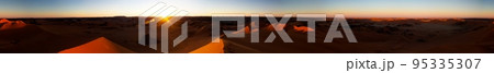 360 sunset panoramic view to Tin Merzouga dune at Tassili nAjjer national park in Algeria 360 sunset panoramic view to Tin Merzouga dune at Tassili nAjjer national park in Algeria 95335307
