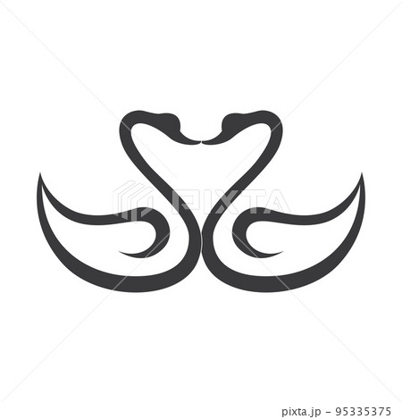 Swan Icon Template Vector Illustration 95335375