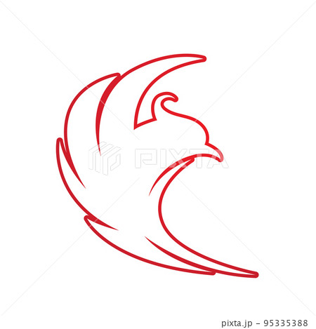 Phoenix Vector Icon Illustration 95335388