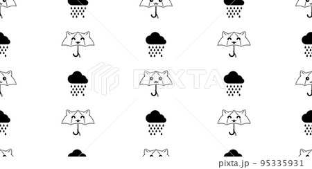 cat seamless pattern umbrella kitten calico vector cartoon cloud rain pet repeat background scarf isolated animal tile wallpaper gift wrapping paper illustration doodle design cat seamless pattern umbrella kitten calico vector cartoon cloud rain pet repeat background scarf isolated animal tile wallpaper gift wrapping paper illustration doodle design 95335931
