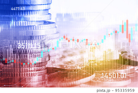 Finance and money technology background concept of business prosperity and asset 95335959