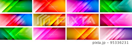 Set of dynamic fluid color gradient abstract backgrounds. Templates for wallpaper, banner, background, landing page, wall art, invitation, prints 95336231