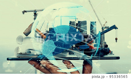 Innovative architecture and inventive civil plan building construction project 95336565