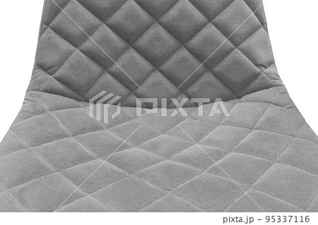 Fabric grey upholstery of interior chair design object decoration vintage on white background isolated Fabric grey upholstery of interior chair design object decoration vintage on white background isolated 95337116