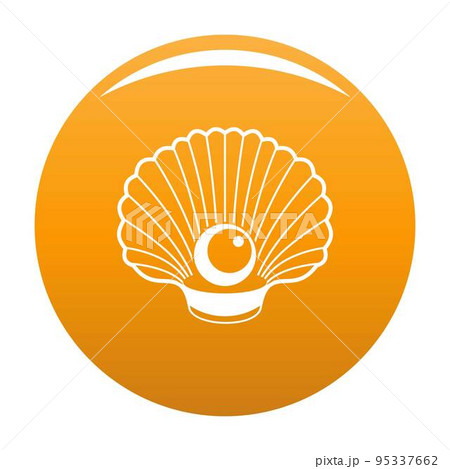 Shell with pearl icon. Simple illustration of...のイラスト素材 [95337662] - PIXTA
