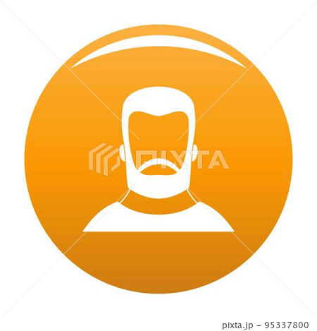 Hipster icon. Simple illustration of hipster vector icon for any design orange Hipster icon. Simple illustration of hipster vector icon for any design orange 95337800