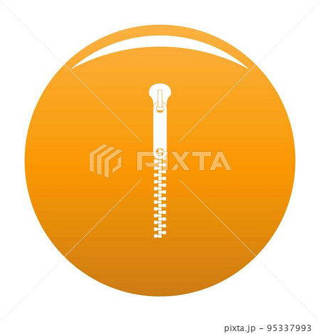 Bag zip icon. Simple illustration of bag zip vector icon for any design orange 95337993