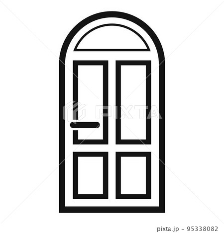 House door icon. Simple illustration of house door vector icon for web design isolated on white background 95338082