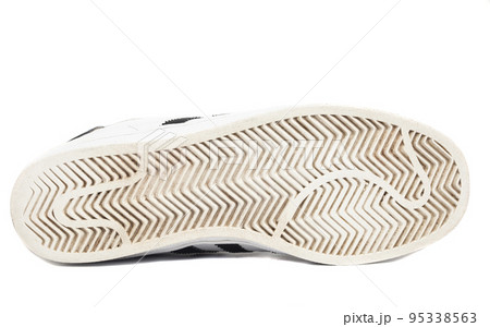 White sole of shoes isolated on white background White sole of shoes isolated on white background 95338563