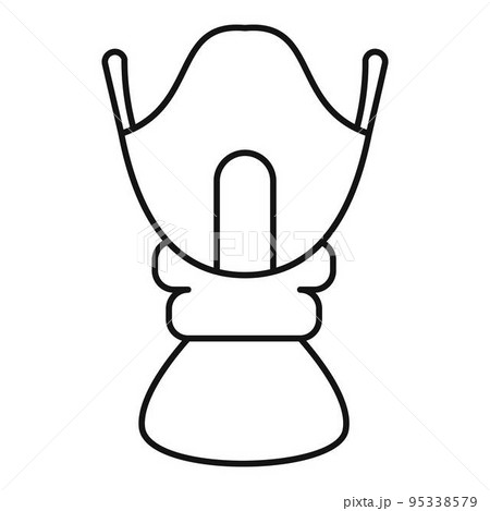 Face winter protection icon. Outline illustration of face winter protection vector icon for web design isolated on white background Face winter protection icon. Outline illustration of face winter protection vector icon for web design isolated on white background 95338579