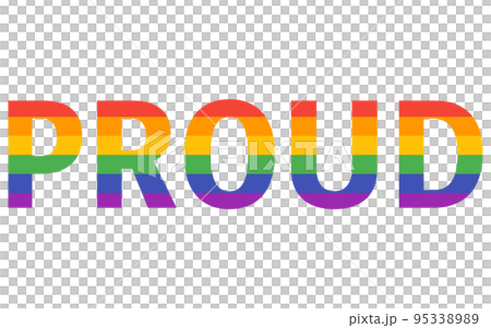 LGBT rainbow colored Proud logo LGBT rainbow colored Proud logo 95338989