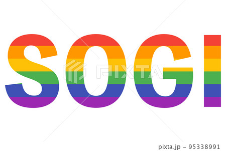 LGBTのレインボーカラーのSOGIのロゴ 95338991