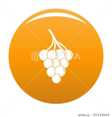 Small grape icon. Simple illustration of small grape vector icon for any design orange Small grape icon. Simple illustration of small grape vector icon for any design orange 95339048