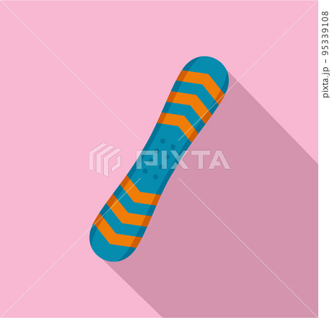 Snowboard icon. Flat illustration of snowboard vector icon for web design Snowboard icon. Flat illustration of snowboard vector icon for web design 95339108