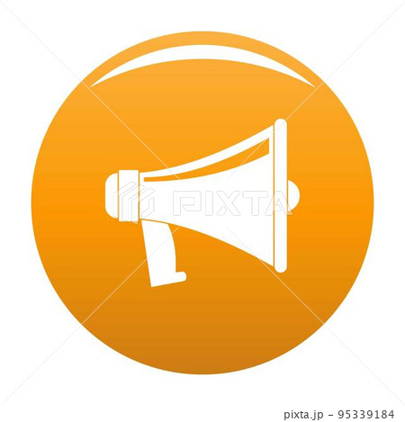 Antique megaphone icon. Flat illustration of antique megaphone vector icon for any design orange 95339184