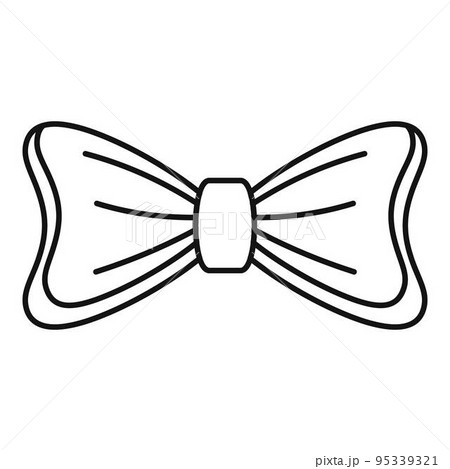 Bride bow tie icon. Outline bride bow tie vector icon for web design isolated on white background Bride bow tie icon. Outline bride bow tie vector icon for web design isolated on white background 95339321