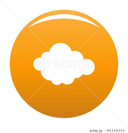 High layered cloud icon. Simple illustration of high layered cloud vector icon for any design orange 95339353