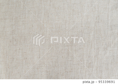 Natural tissue texture as background. Linen or cotton white-gray fabric. Place for your text. 95339691