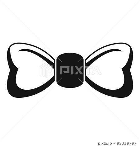 Fashion bow tie icon. Simple illustration of fashion bow tie vector icon for web design isolated on white background 95339797