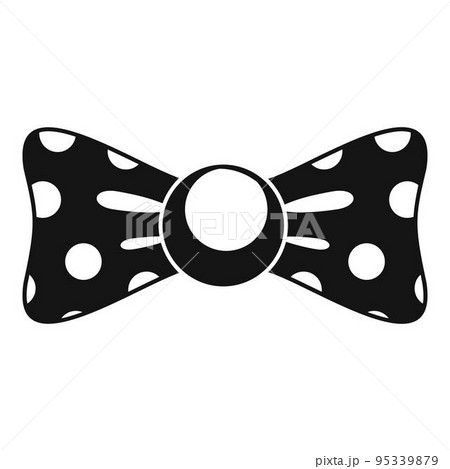 Dot bow tie icon. Simple illustration of dot bow tie vector icon for web design isolated on white background 95339879