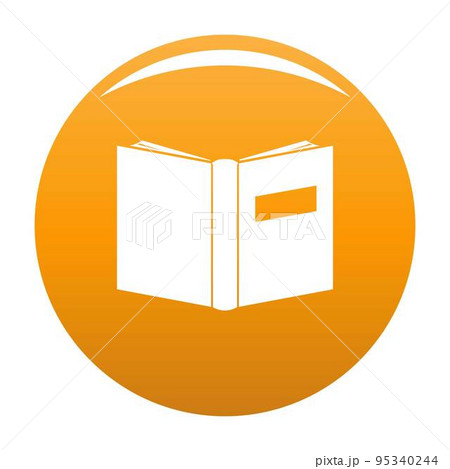Book inverted icon. Simple illustration of book inverted vector icon for any design orange 95340244