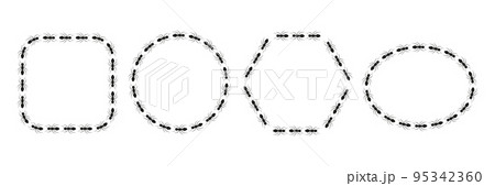 Ant geometric shapes trail set. Ant geometric shapes trail set. 95342360