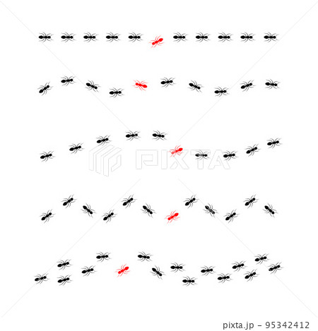 Ant colony trail set. 95342412